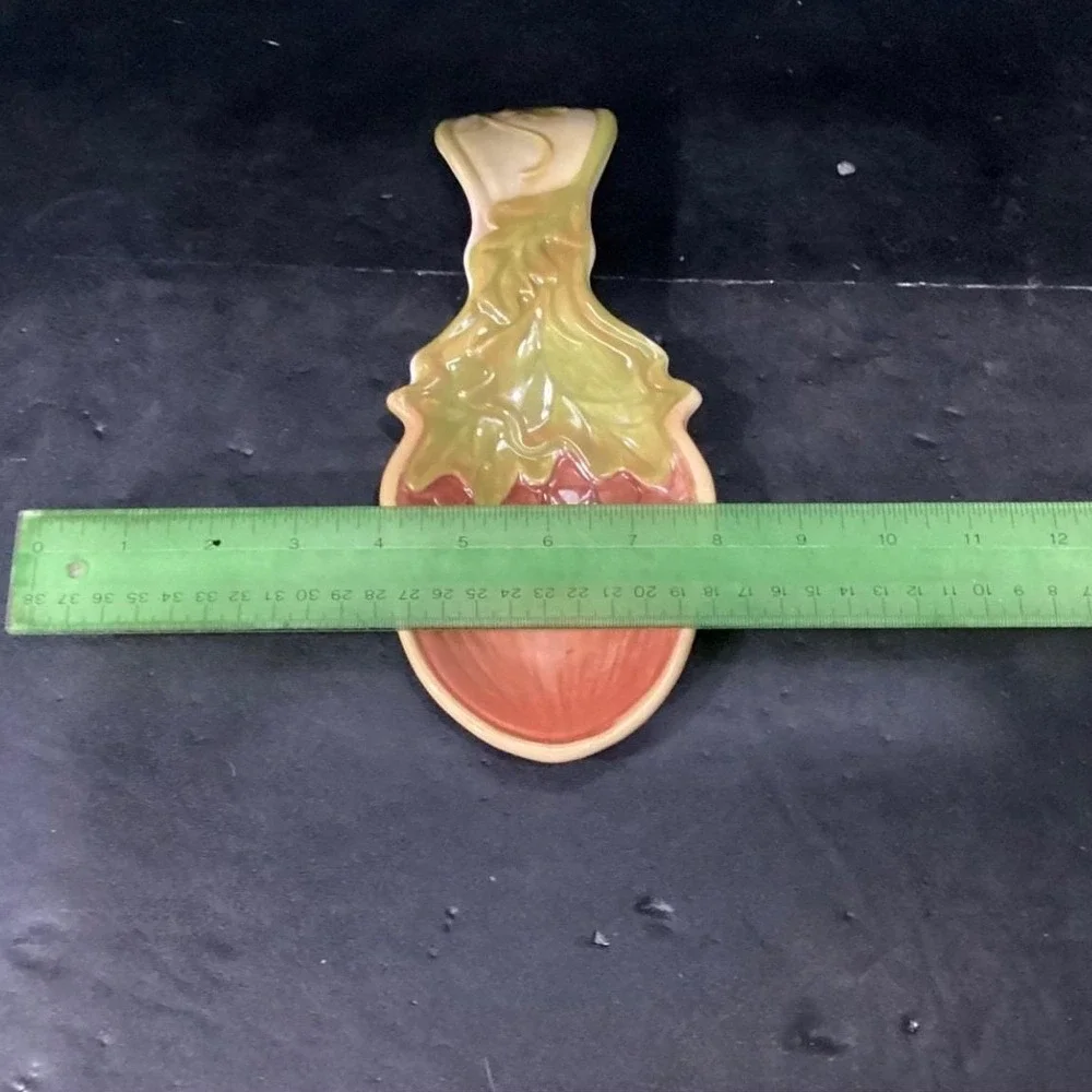 Cracker Barrel Harvest Spoon Rest, Autumn Ceramic Holder, Seasonal Tableware